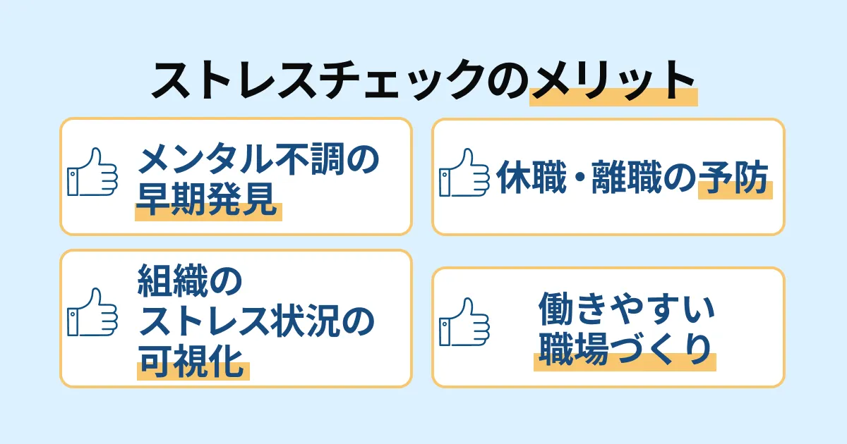 ストレスチェックのメリット