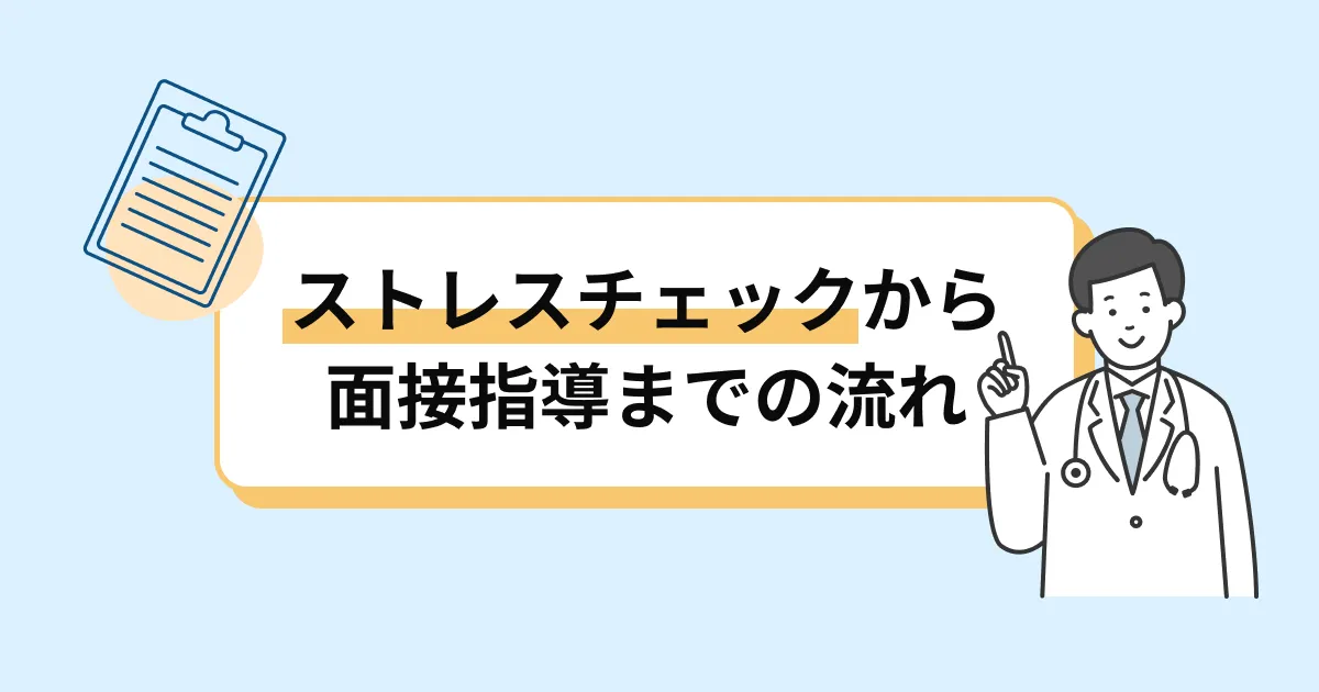 ストレスチェックから面接指導までの流れ