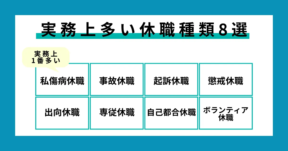 実務上多い休職種類8選