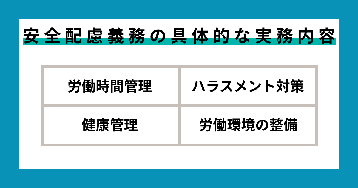 安全配慮義務の具体的な実務内容